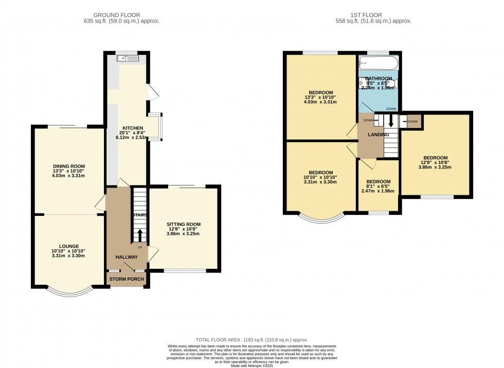 Floorplan for Cheadle Heath, Stockport