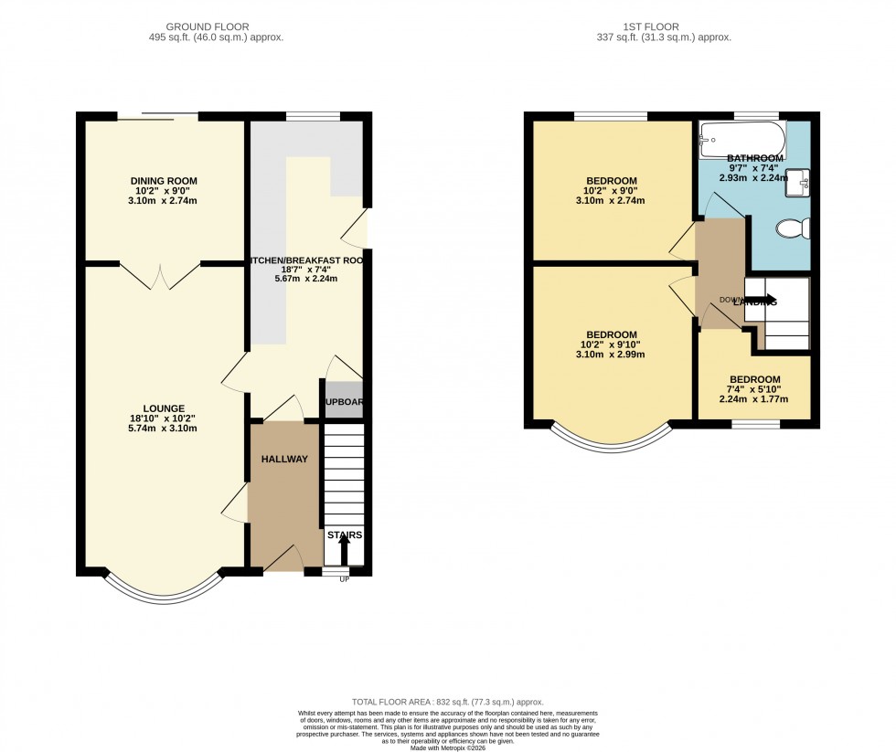 Floorplan for Cheadle, Greater Manchester