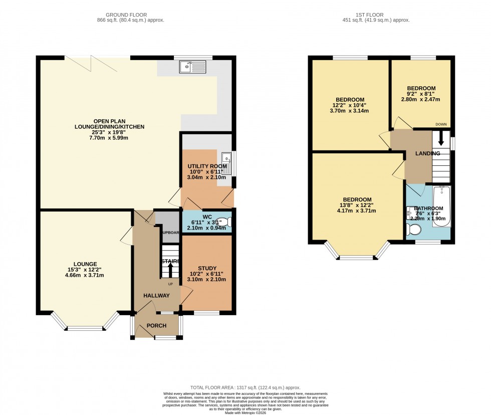 Floorplan for Cheadle Hulme, Cheadle, Greater Manchester