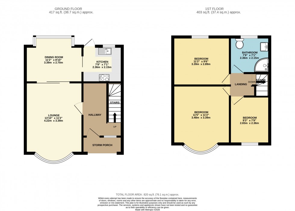 Floorplan for Cheadle Heath, Stockport