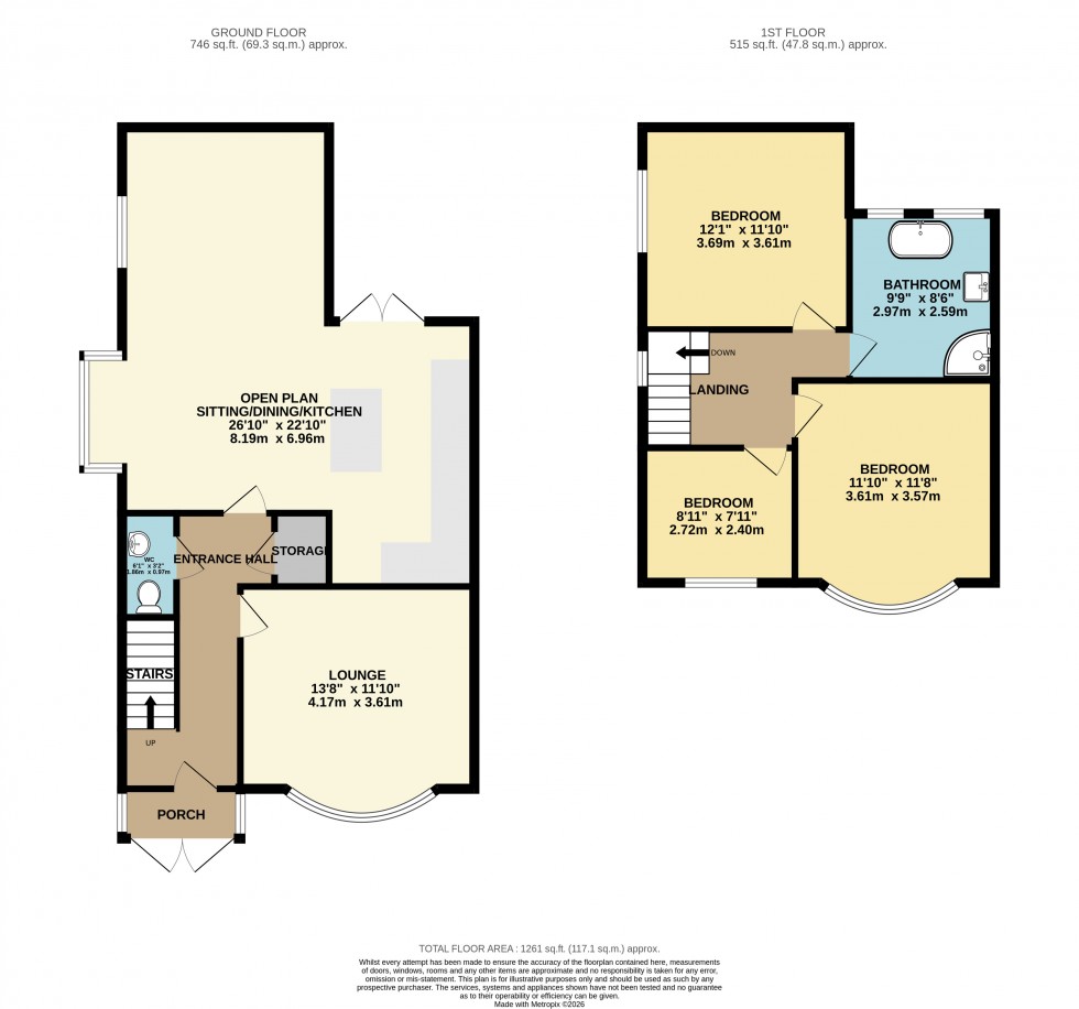 Floorplan for Cheadle Hulme, Cheadle, Greater Manchester
